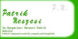 patrik meszesi business card